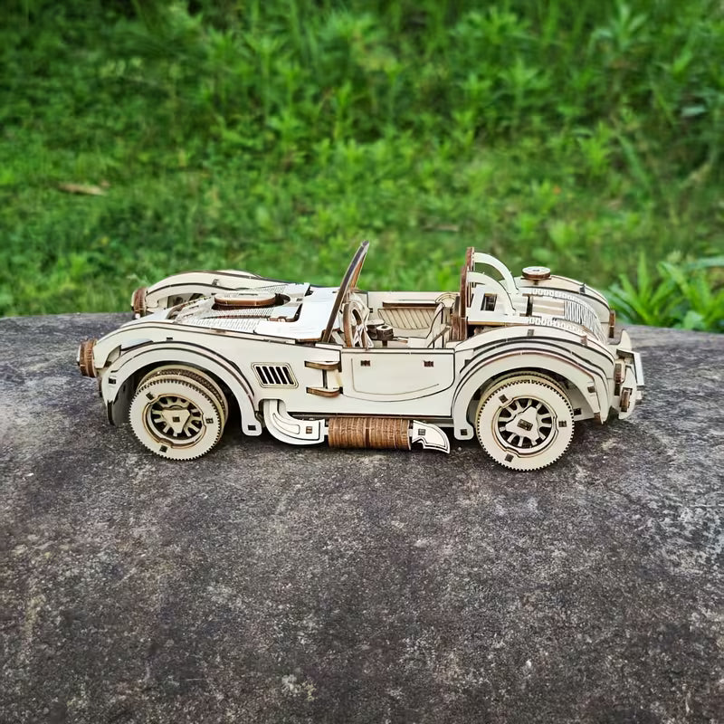 Build Your Own Cobra Racing 3D Wooden Puzzle Model Kit - A Fun And Educational DIY Gift