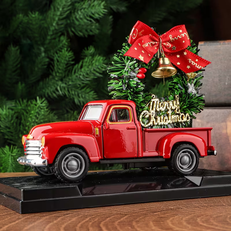 Vintage Red Pickup Truck Christmas Ornament