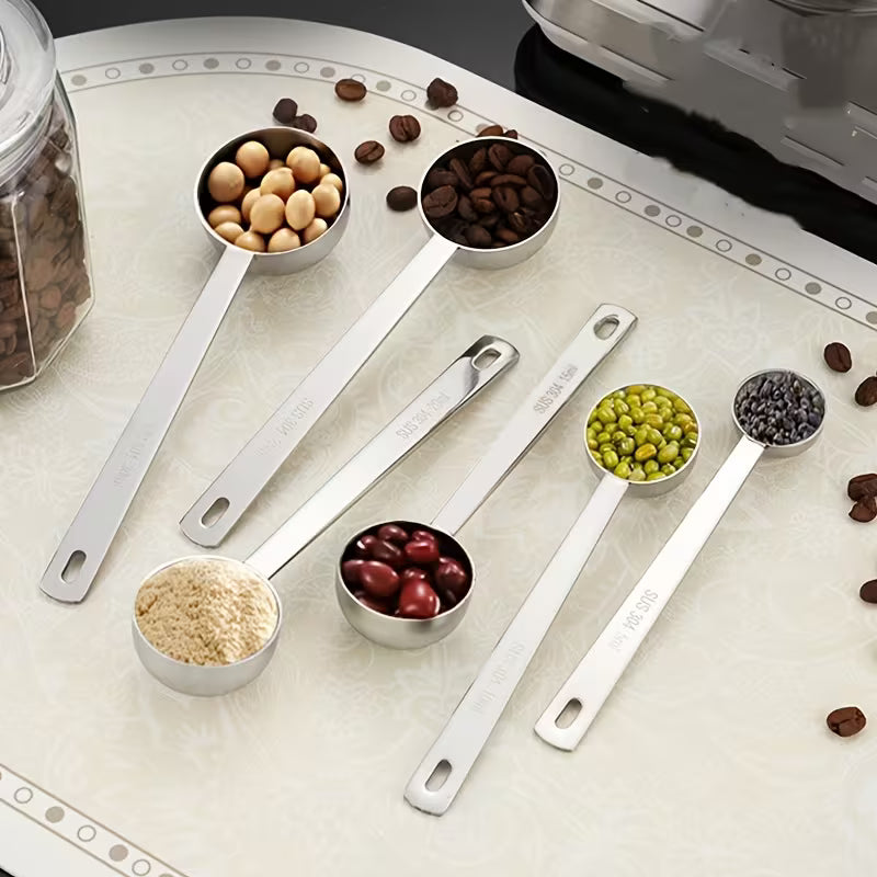 304 Stainless Steel Measuring Spoon, Commercial Use, Suitable for Spices, Milk Powder & Coffee, Gram Scale Markings