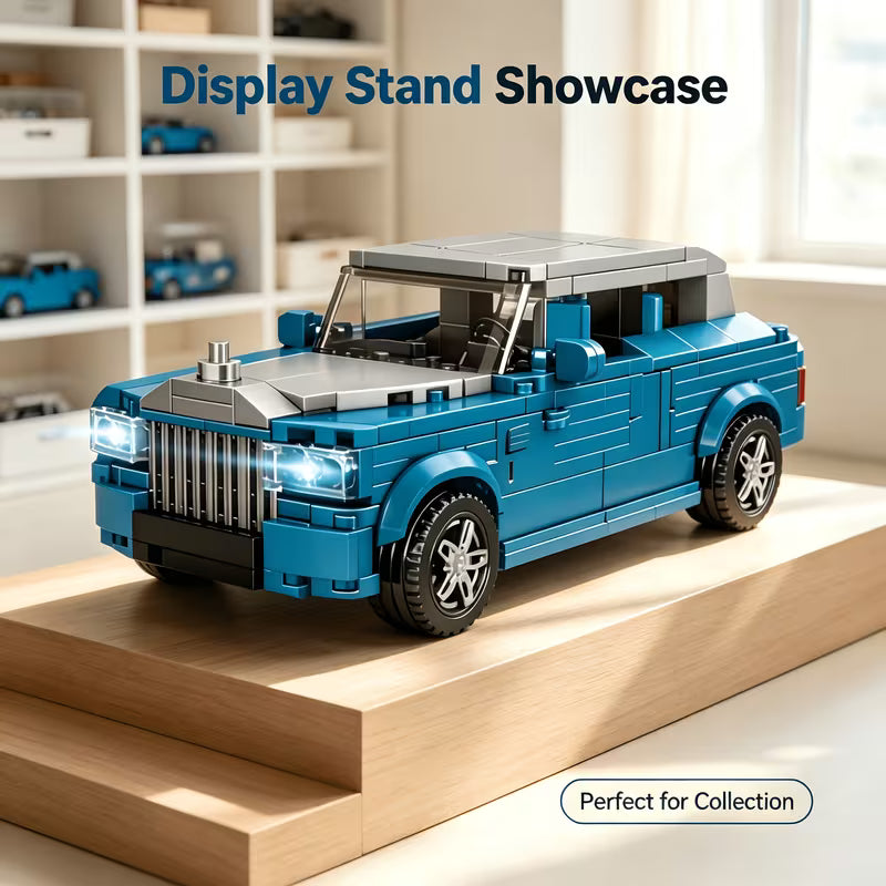Luxury Classic Car Building Blocks, Collectible Display Vehicle Toy, Assembly Retro Car Brick Model, Gift for Car Enthusiast Boys