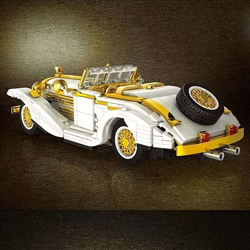 1000PCS Retro Classic Car & Motorcycle Building Set Home Decoration Ornaments, Birthday, Christmas, Halloween, Thanksgiving Toy Gifts