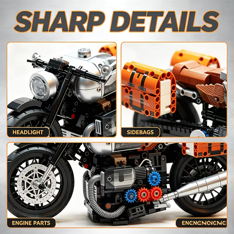 1:5 Motorcycle Building Blocks Set, 1000 PCS DIY Model Kit