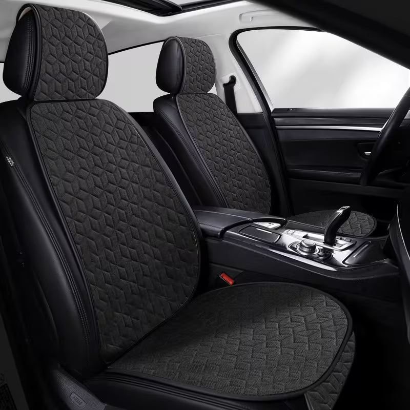 Full Set Car Seat Covers for 5 Seats, Front & Rear Seat Covers, Cool & Breathable Fabric, Universal Fit