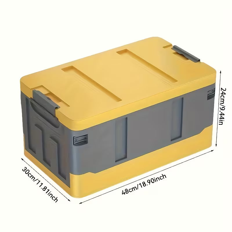 9.25gal/15.85gal Large-Capacity Outdoor Storage Box, Foldable Outdoor Storage Container, Organizing Storage Box, Spacious Collapsible Storage Bin,