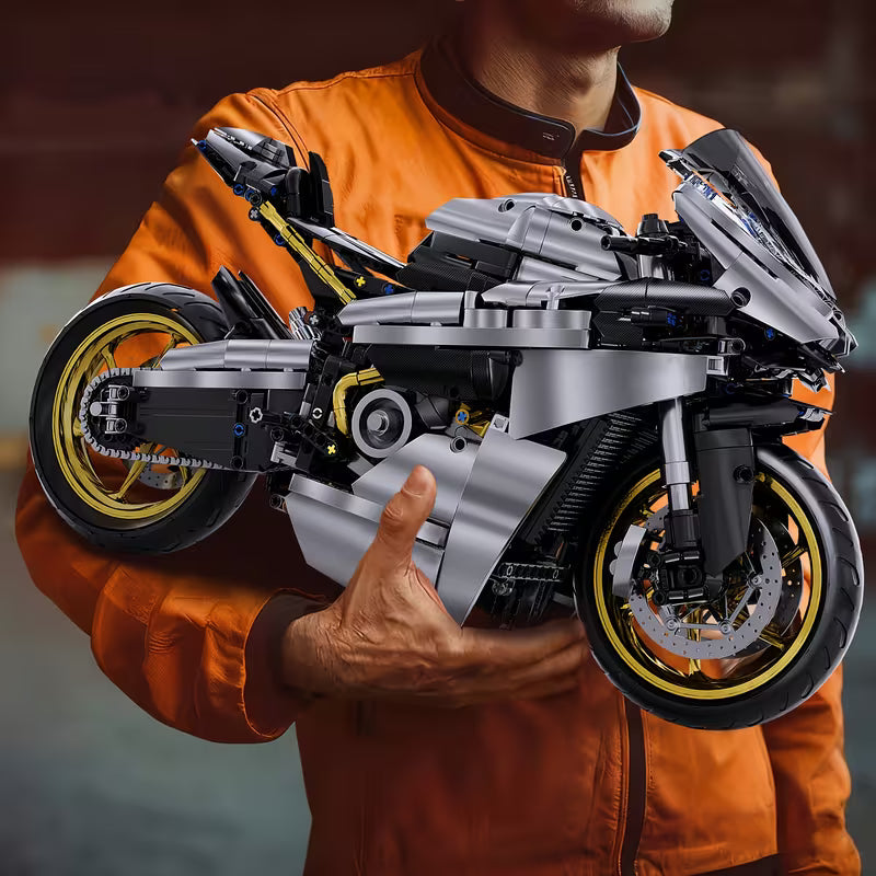 1641+PCS Large Motorcycle Building Blocks