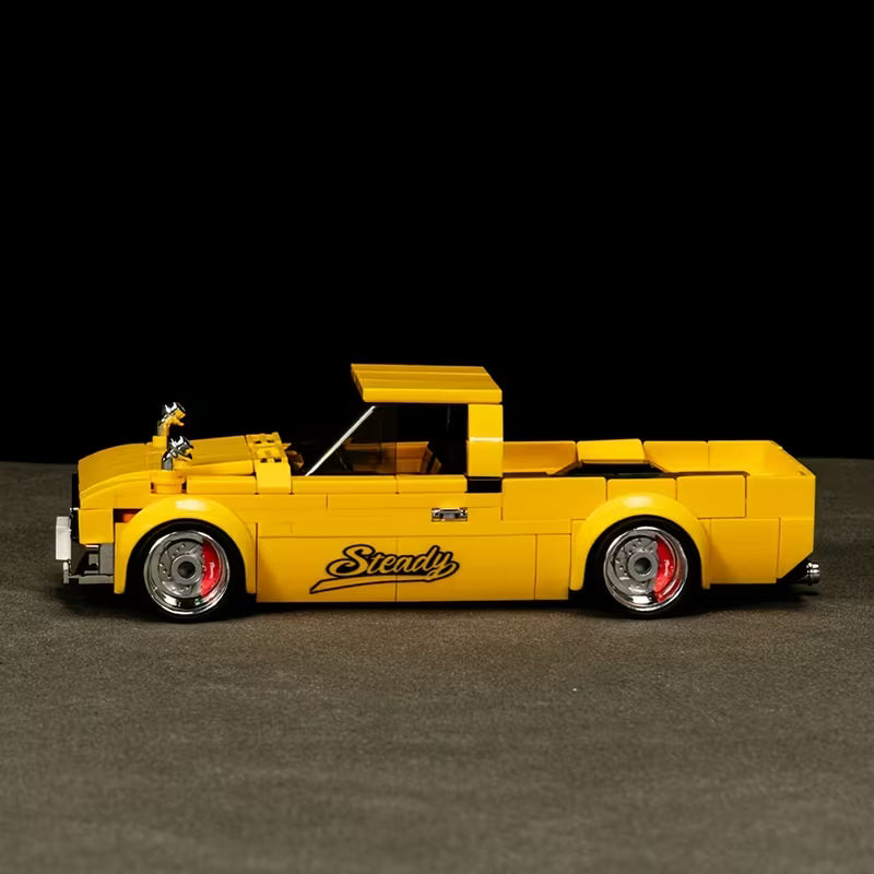 Matching Container Shaped Display Box Storage Box Vintage Building Blocks American Pickup Truck Building Blocks Assembly Men's Gift