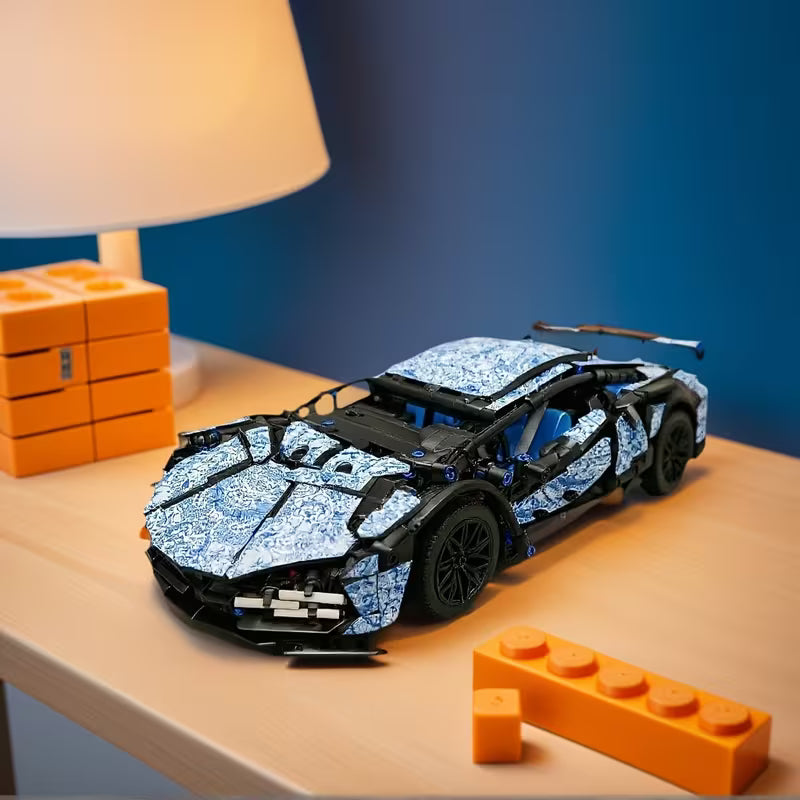 6+ STEM Sports Car Building Blocks Toy  Birthday Halloween Christmas Gift Selection