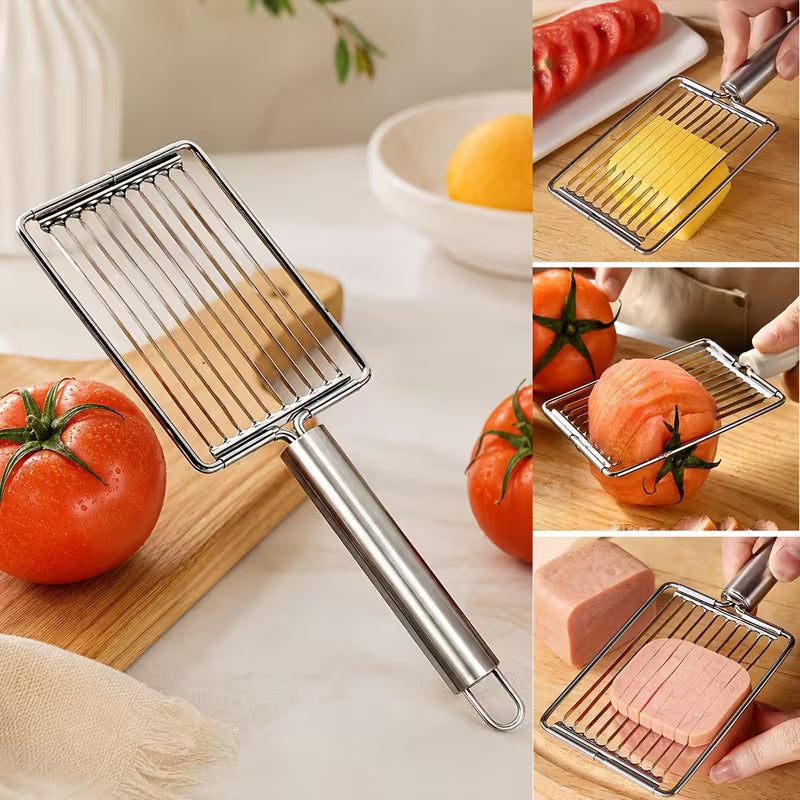 Stainless Steel Vegetable & Fruit Slicer, Tomato Slicer, Luncheon Meat Slicer, Egg Slicer, Multifunctional Vegetable Slicer
