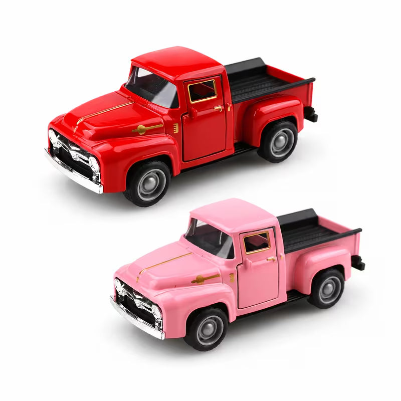 [Best Gifts] 2pcs Classic Retro Alloy Cars, 1:38 Scale Toy Cars, Desktop Decorations, Best Gifts, Pearlescent Packaging