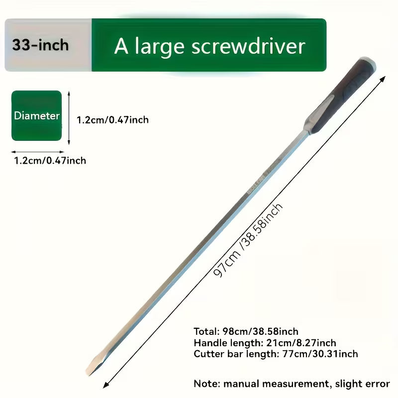 Extra-Large Flathead Screwdriver with a Striking Feature, Designed for Heavy-Duty Use