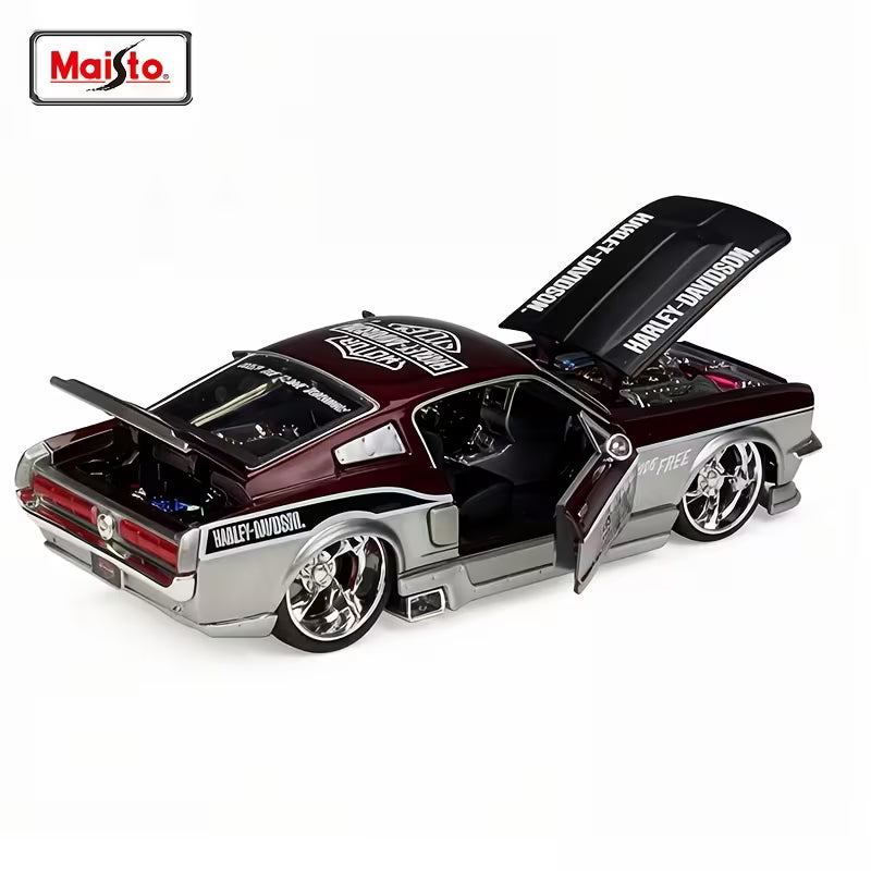 Maisto 1:24 1967 Ford Mustang GT Modified Alloy Car Model Diecast Metal Toy Sports Car Model Simulation Collection Children Gift