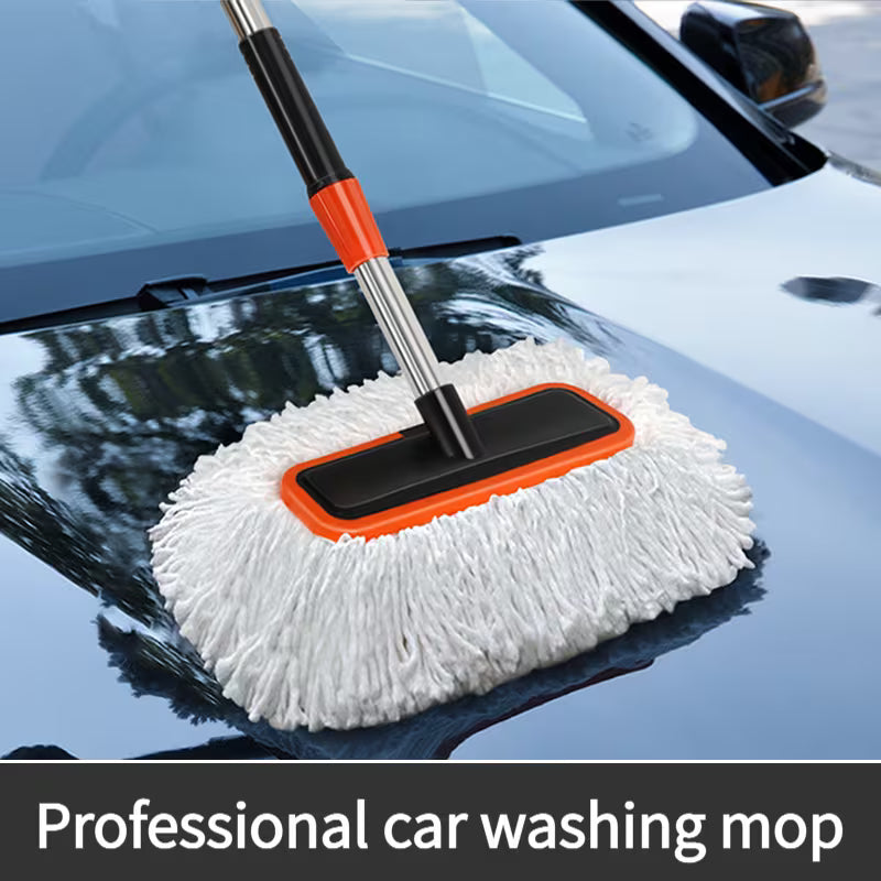 1pc Of Soft-Bristled Car Cleaning Mop And Brush, An Extendable Cleaning Tool Specifically for Cars.