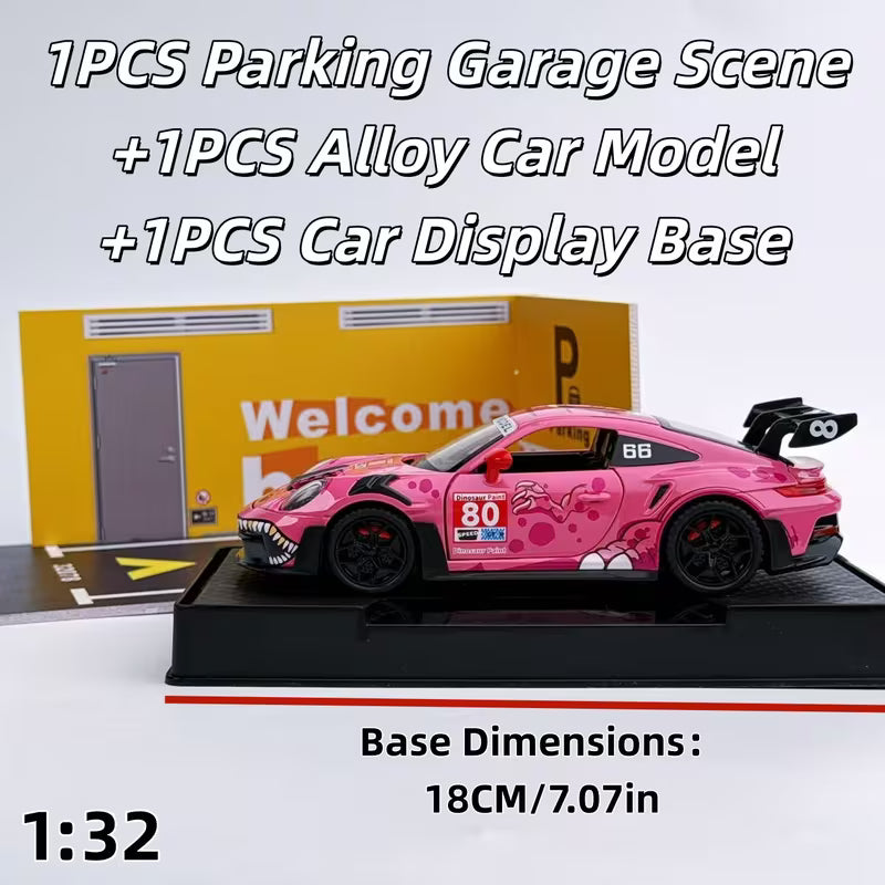 1:32 Scale with Display Base, Realistic Details, High Fidelity Craftsmanship, Metallic Texture, Hot Classic Style, Base with Fixing Screws and Parking Background Board, Essential for Collection and Gifting,