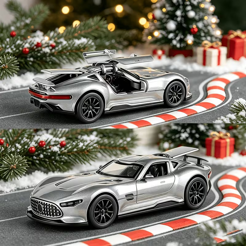 Die-Cast Metal Racing Car Model, Rear-Wheel Drive, Random Color, 1Pc