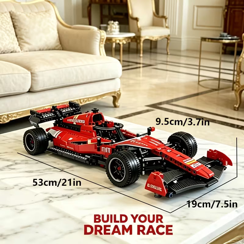 1:14 Scale Red Sports Car Building Blocks Toy