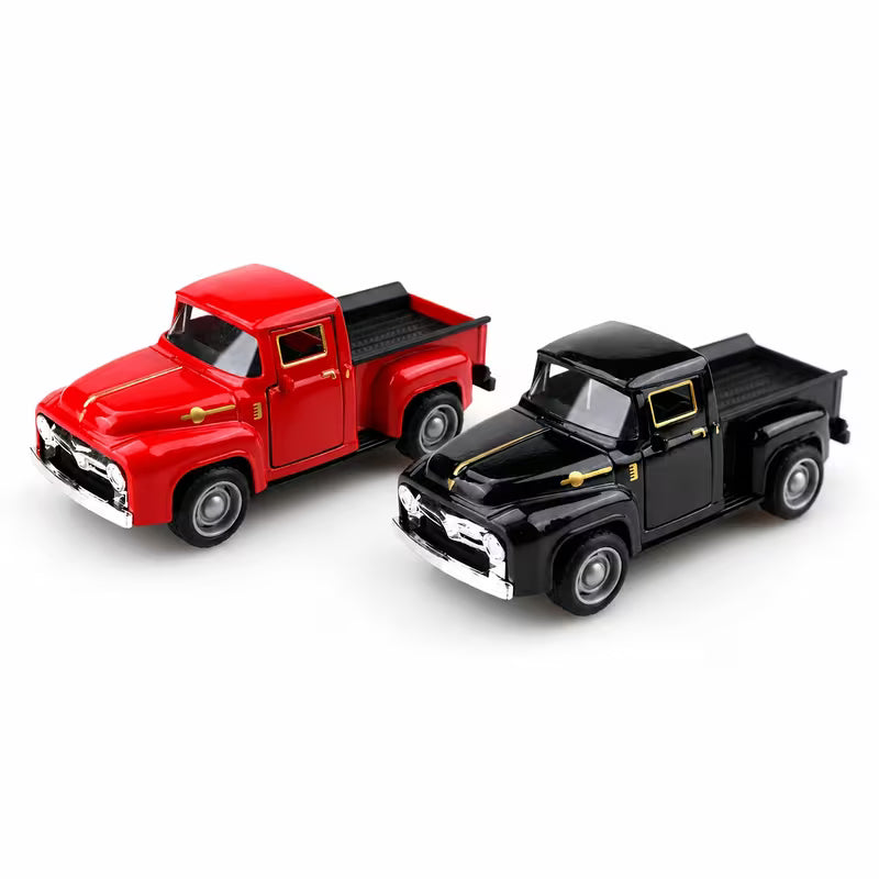 [Best Gifts] 2pcs Classic Retro Alloy Cars, 1:38 Scale Toy Cars, Desktop Decorations, Best Gifts, Pearlescent Packaging