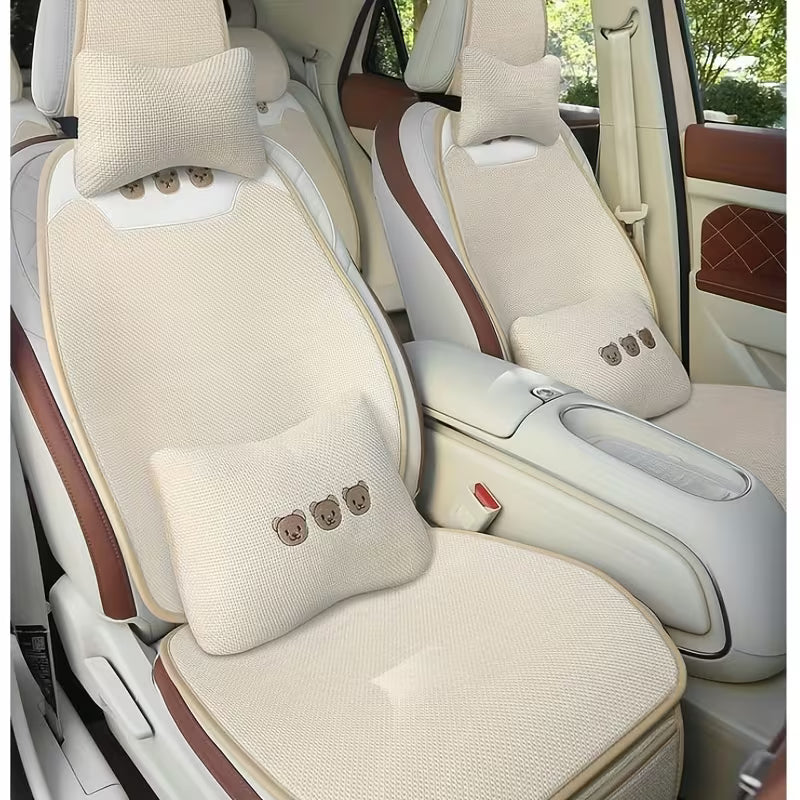 Car Seat Cushion / Cute Three Bears Car Seat Covers / Cartoon Summer Seat Cushion