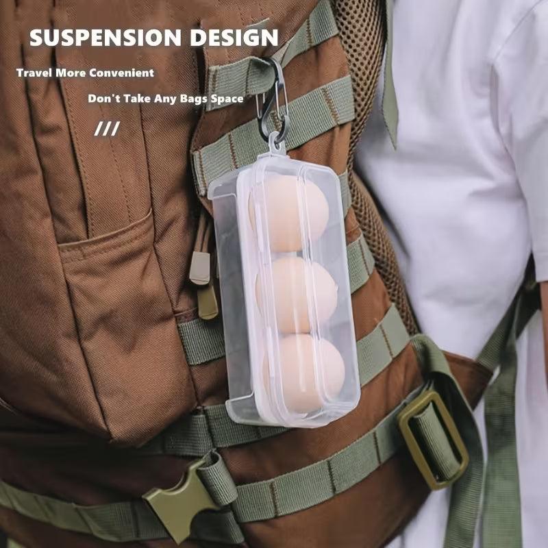 Portable Stackable Outdoor Camping Egg Box - 3/4/8-Compartment Sealed Egg Holder Storage Box