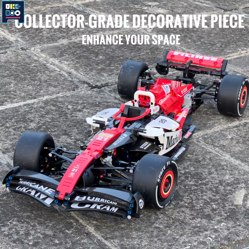Static Version Red Sports Car Building Blocks Set, Technic Sets Race Cars for Adults, Building Model Car, Desktop Ornaments