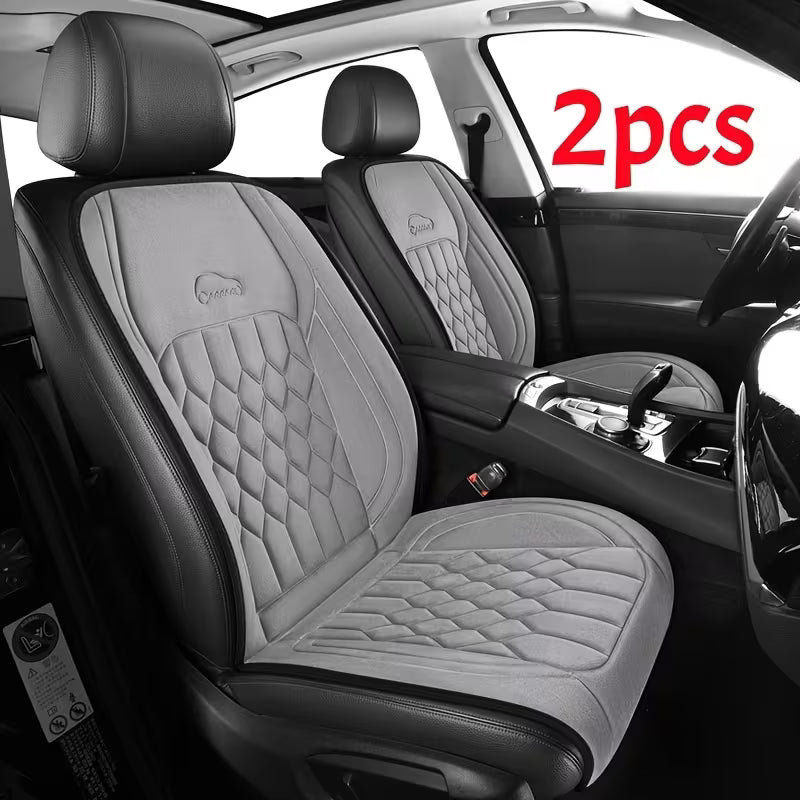 2pcs Front Driver And Passenger Universal Car Seat Cushions, All-Season Warm And Comfortable, Protecting Original Car Seats Good Item,