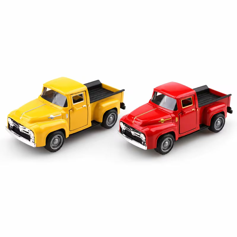 [Best Gifts] 2pcs Classic Retro Alloy Cars, 1:38 Scale Toy Cars, Desktop Decorations, Best Gifts, Pearlescent Packaging