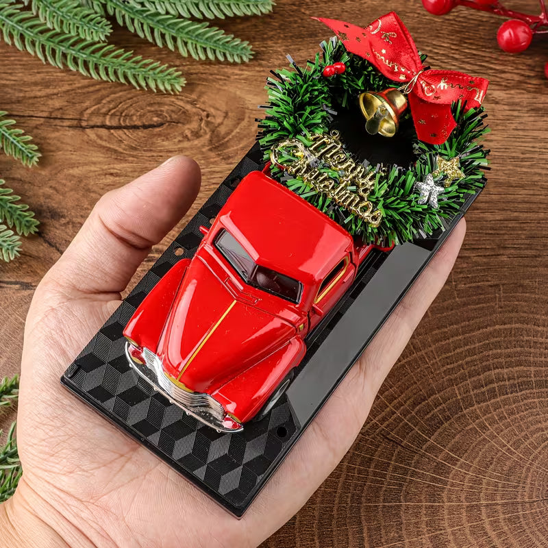 Vintage Red Pickup Truck Christmas Ornament