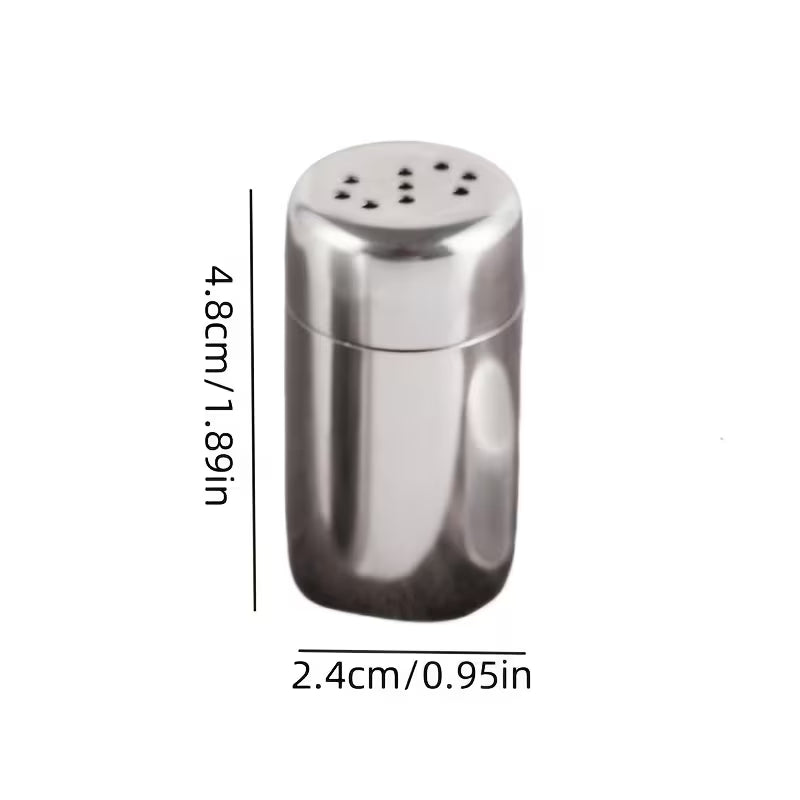2pcs Mini Salt and Pepper Sets - Stainless Steel Salt and Pepper Shakers Set