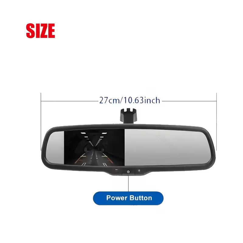 4.3-Inch TFT LCD Rearview Display for Vehicles, Compatible with Rearview Camera Systems, Suitable for Buick & Chevrolet