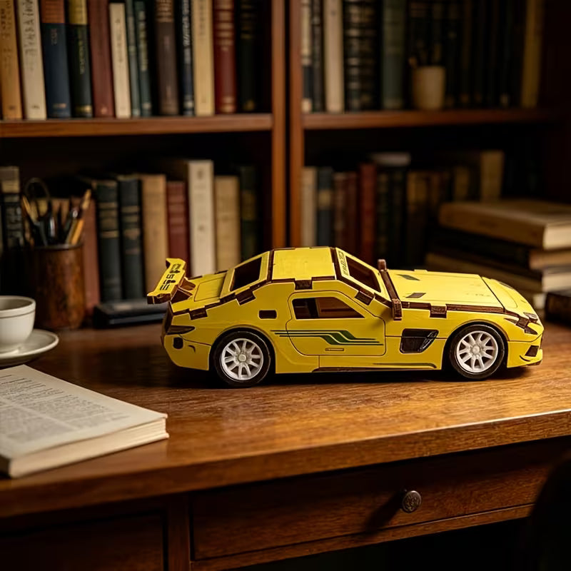 Wooden Puzzles for Adults, Wooden SuperCar, Model Car Kits, DIY Collectibles-Unique Gift on Birthday, Best Gift for Handicraft Enthusiasts