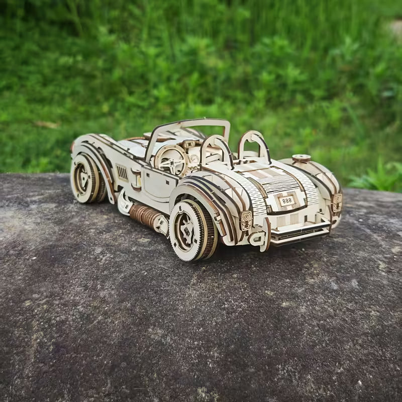 Build Your Own Cobra Racing 3D Wooden Puzzle Model Kit - A Fun And Educational DIY Gift