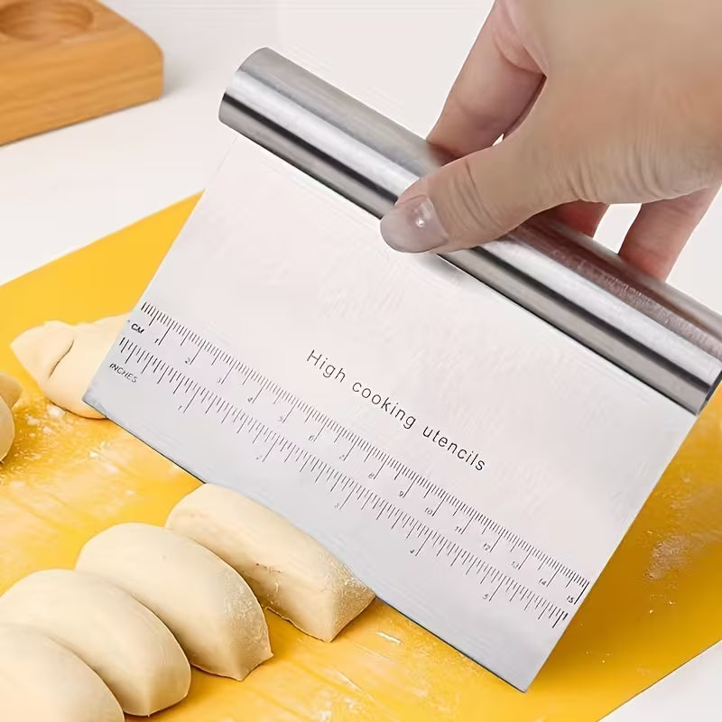 Stainless Steel Kitchen Spatula and Dough Tools - Durable Dough Cutter and Bread Cutter