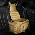 Heavy-Duty MOLLE-Compatible Car Seat Organizer with Multi-Pocket Storage Bag, Zipper Closure Suitable for Travel,