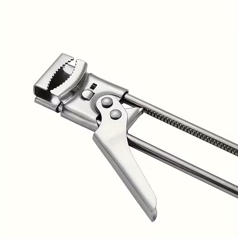 1pc Stainless Steel Labor-Saving Bottle Opener, Anti-Slip Adjustable Can Opener, Twist Cap Opener Kitchen Tool