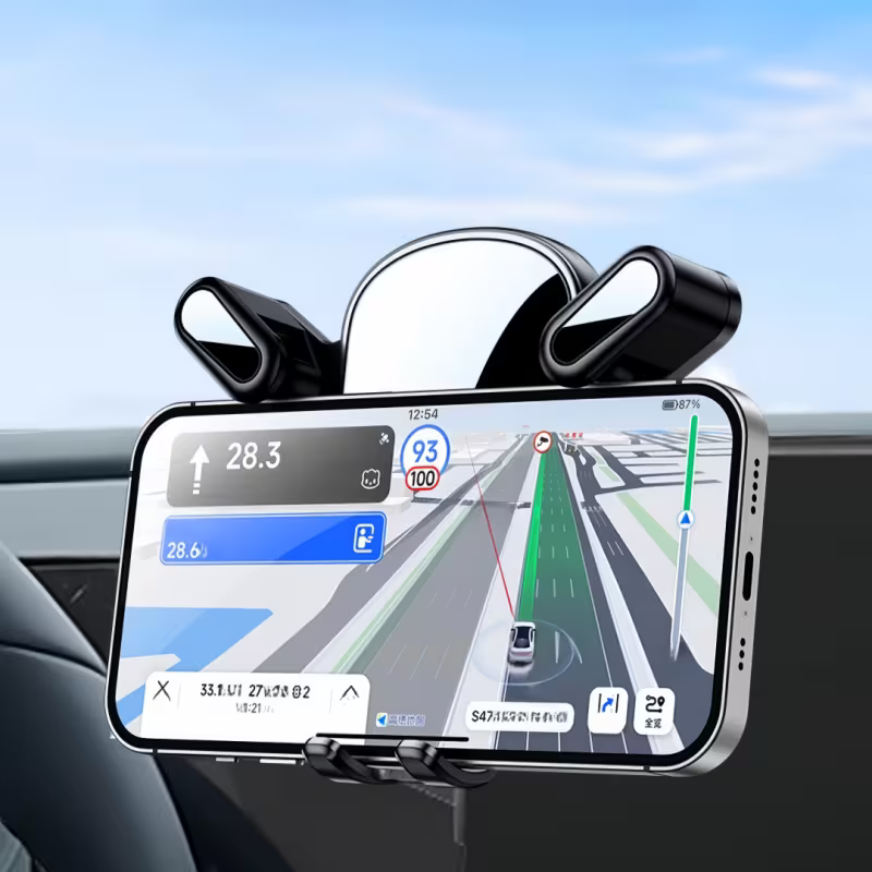 for Mercedes-Benz Glc (2016-2022) & C-Class (2015-2021) Car Phone Holder with GPS Navigation, Quiet Silent Operation, Smartphone Holder Suitable for Dash Mount,
