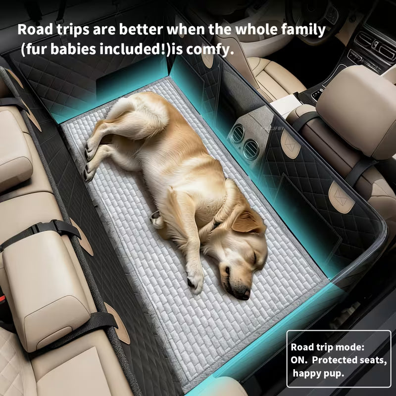 Non-Slip Pet Mat, Durable Polyester Travel Mat Thickened, Protects Seat Surfaces Washable and Easy-to-Clean, Compatible with All Dog Breeds