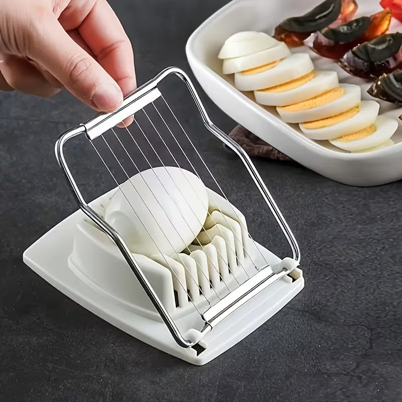1 Egg Slicer, Stainless Steel Wire Cutter, Easy to Slice Eggs, Fruits & Vegetables