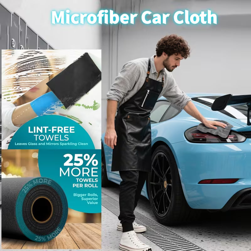 Microfiber Cleaning Cloths] 50 Sheets Microfiber Thick Cleaning Cloths, Absorbent Lint-Household&amp; Car Care