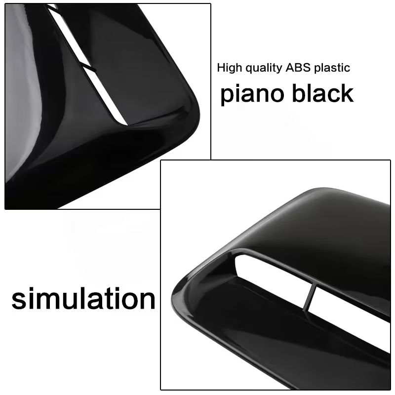 1/2/3pcs Universal Car Side Hood Scoop Bonnet Air Flow Intake Vent Decor Cover Kit