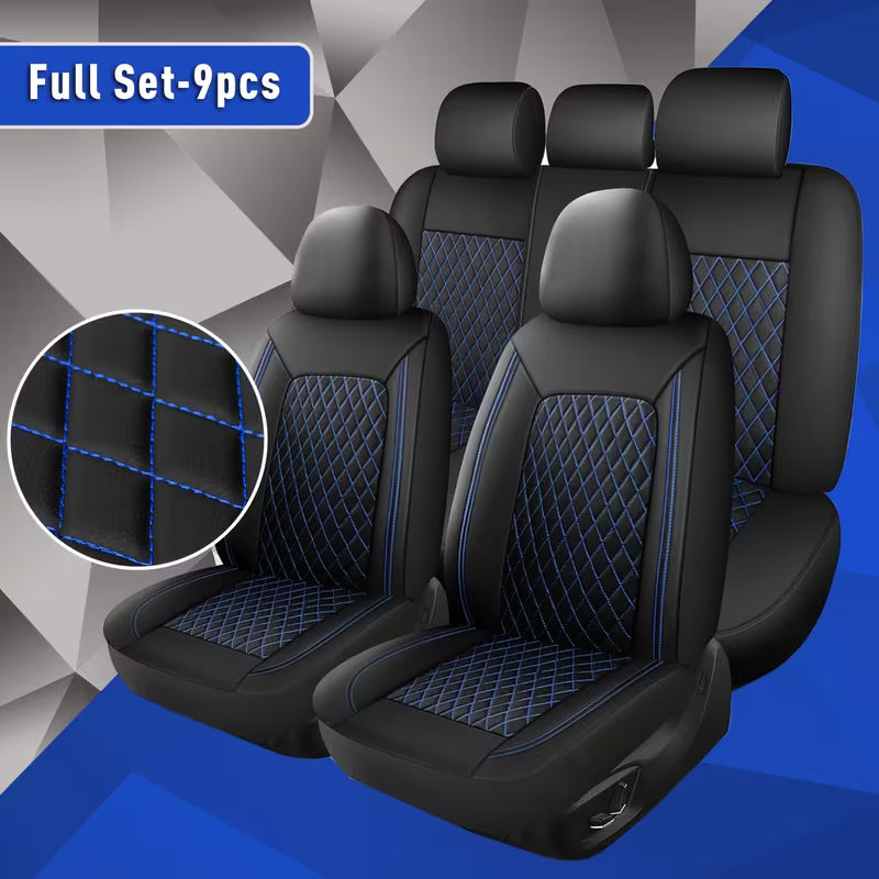 Quilted Car Seat Cover Universal Size Fit Cars with 5 Seats Cars Suvs CRV Pickup Truck