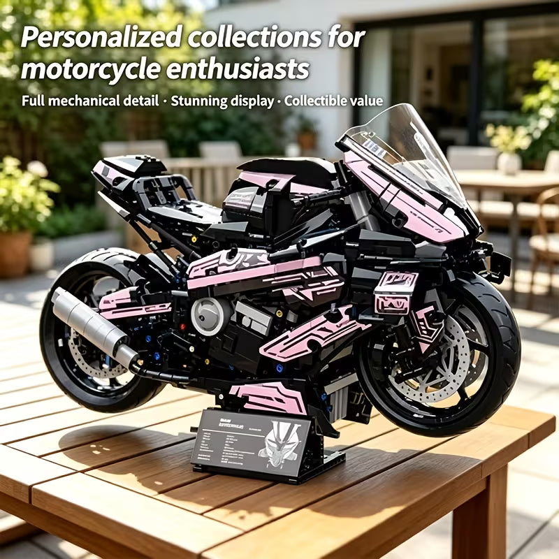 1920PCS Black Motorcycle Building Blocks