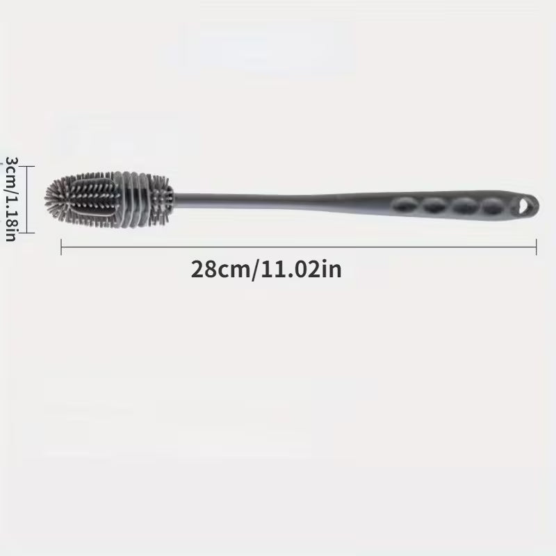 1pc FlexiClean Long Handle Bottle Brush, Deep Cleaning Scrubber for Cups & Containers, Flexible Bristles, Multipurpose Kitchen Tool