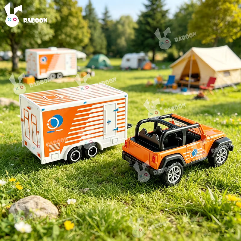 Diecast Alloy Off-Road Toy Car with Detachable Trailer