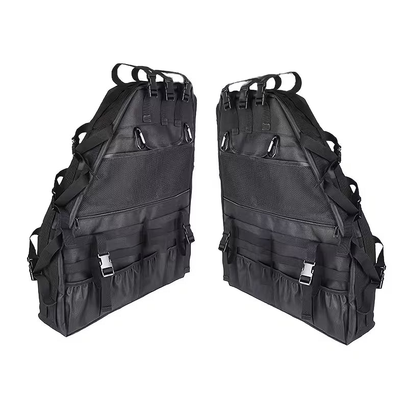 Roll Bar Storage Bag Cargo Cage for 97-23 for JEEP for Wrangler JK TJ LJ & Unlimited JL 4-Door with Multi-Pockets & Organizers & Cargo Bag Saddlebag Tool Kit
