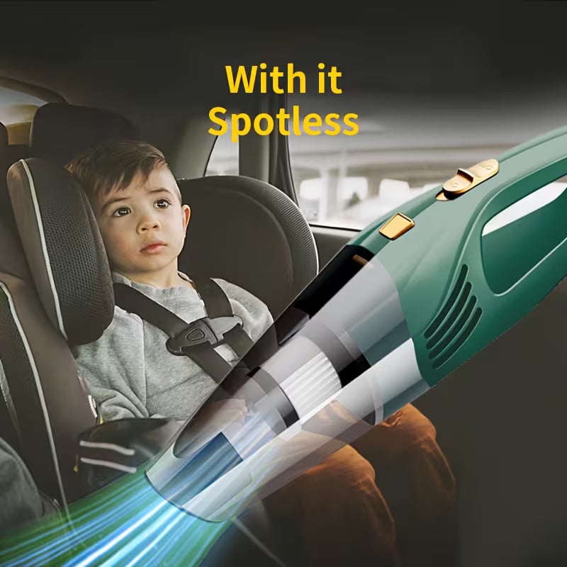 Compact Mini Car Vacuum Cleaner – Efficient Dust Removal, Advanced Cyclone Suction, Lightweight Design, Easy to Use,