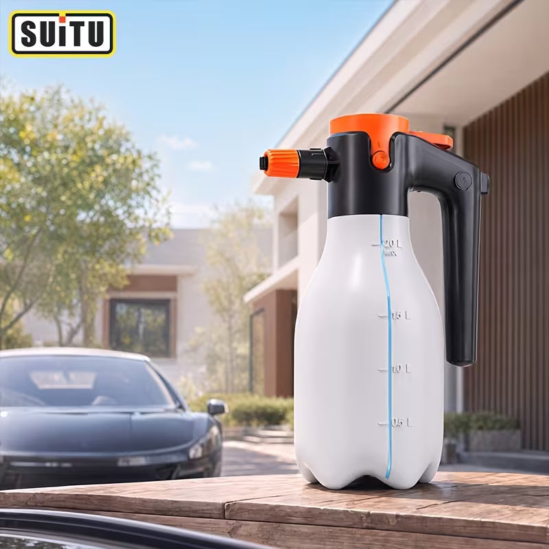 2-in-1 Car and Home Electric Sprayer, Smart Electric Foam Sprayer: One-button Auto Spray, Visible Scale Line, Powerful Motor