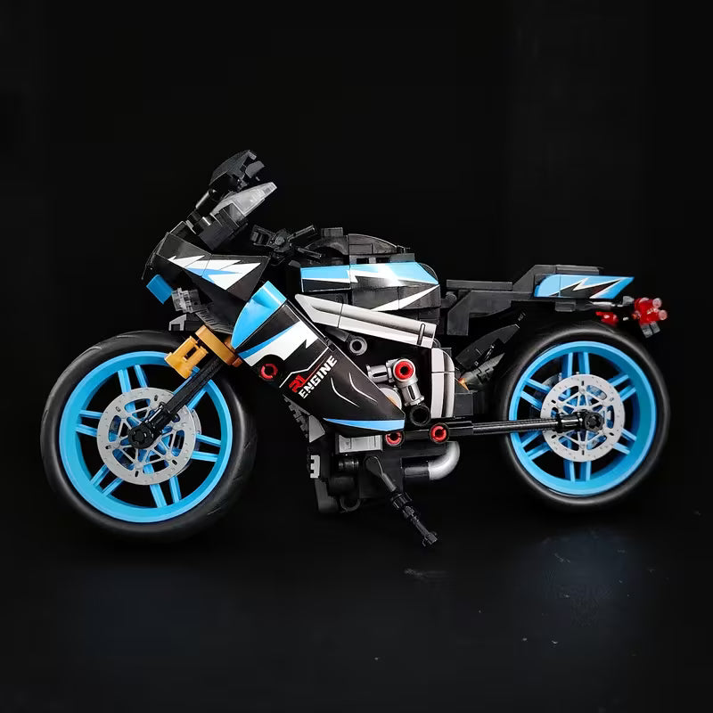 Motorcycle Model Children's Toy, Puzzle Puzzle Small Particle Building Blocks, Mini Motorcycle Building Blocks Ornament, Birthday Gift, Christmas Gift