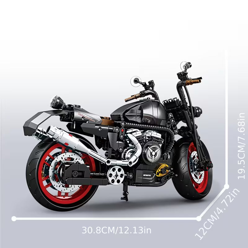 Classic Motorcycle Building Blocks Set Motorbike Model Kits Bricks Gifts
