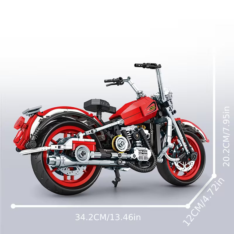 Classic Motorcycle Building Blocks Set Motorbike Model Kits Bricks Gifts