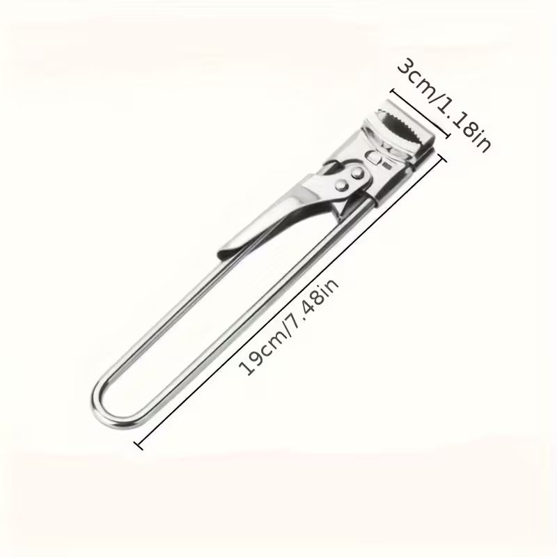 1pc Stainless Steel Labor-Saving Bottle Opener, Anti-Slip Adjustable Can Opener, Twist Cap Opener Kitchen Tool