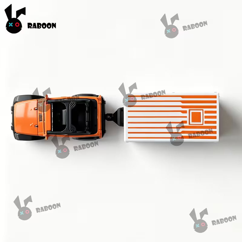 Diecast Alloy Off-Road Toy Car with Detachable Trailer